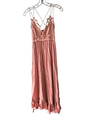 green and white sun dress Free People One Ciella Printed Maxi Dress – Social Threads main image 1